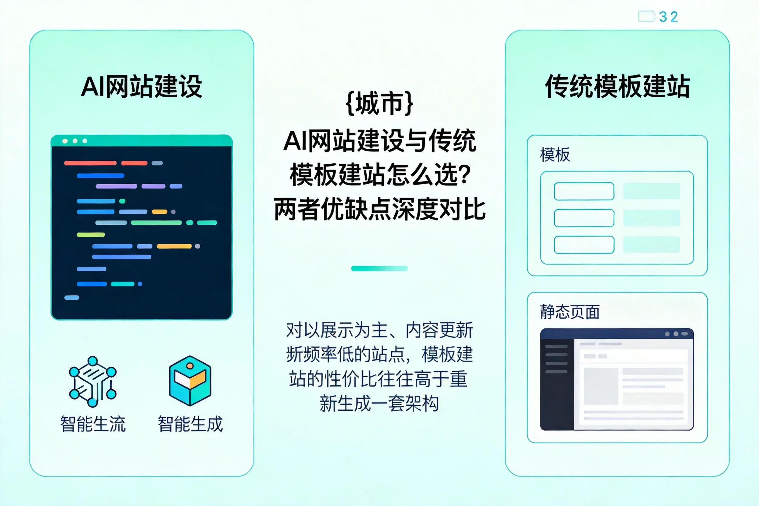 石家庄AI网站建设与传统模板建站怎么选?两者优缺点深度对比