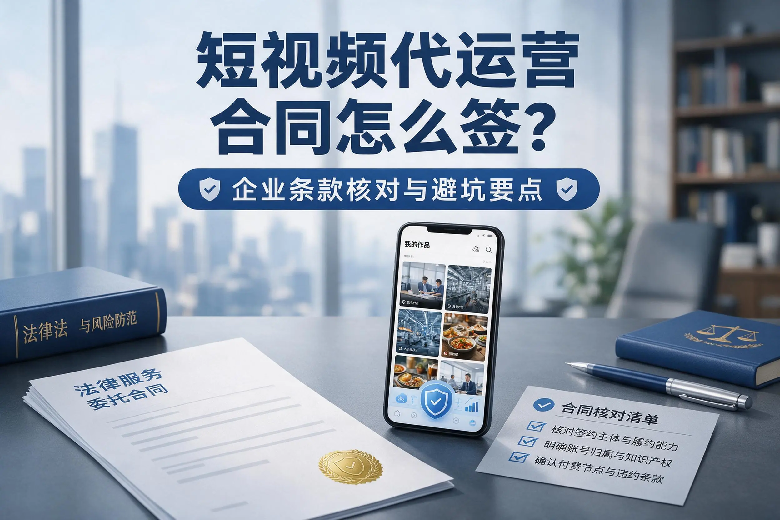 短视频代运营合同怎么签？石家庄企业条款核对与避坑要点