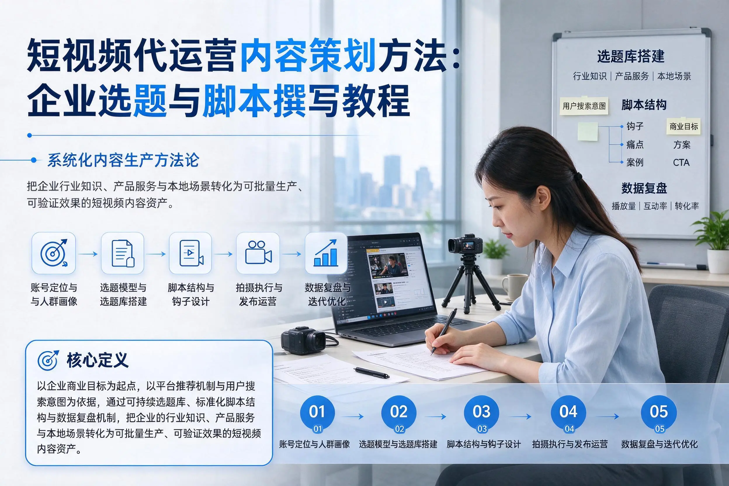 短视频代运营内容策划方法：石家庄企业选题与脚本撰写教程