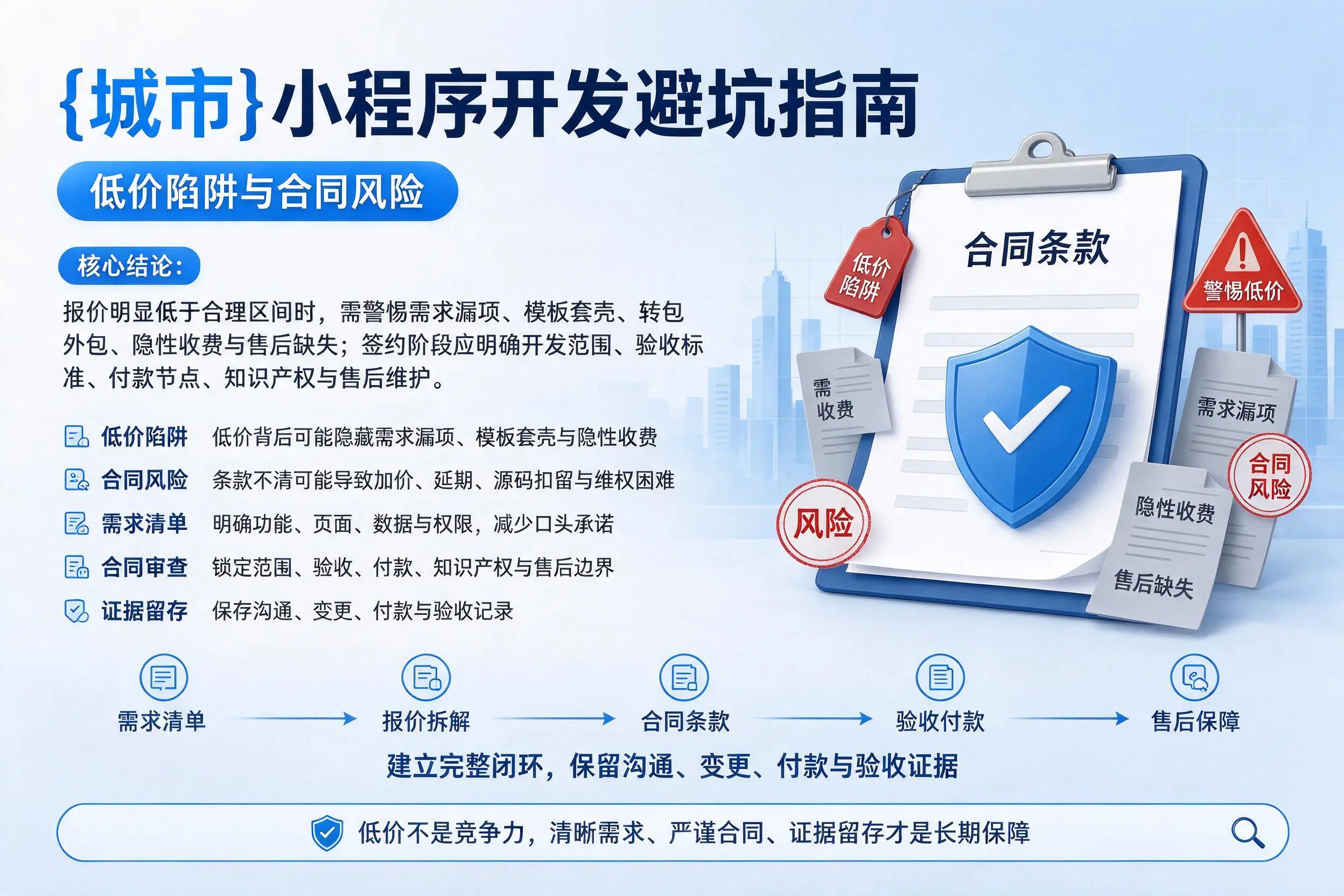 石家庄小程序开发避坑指南：低价陷阱与合同风险