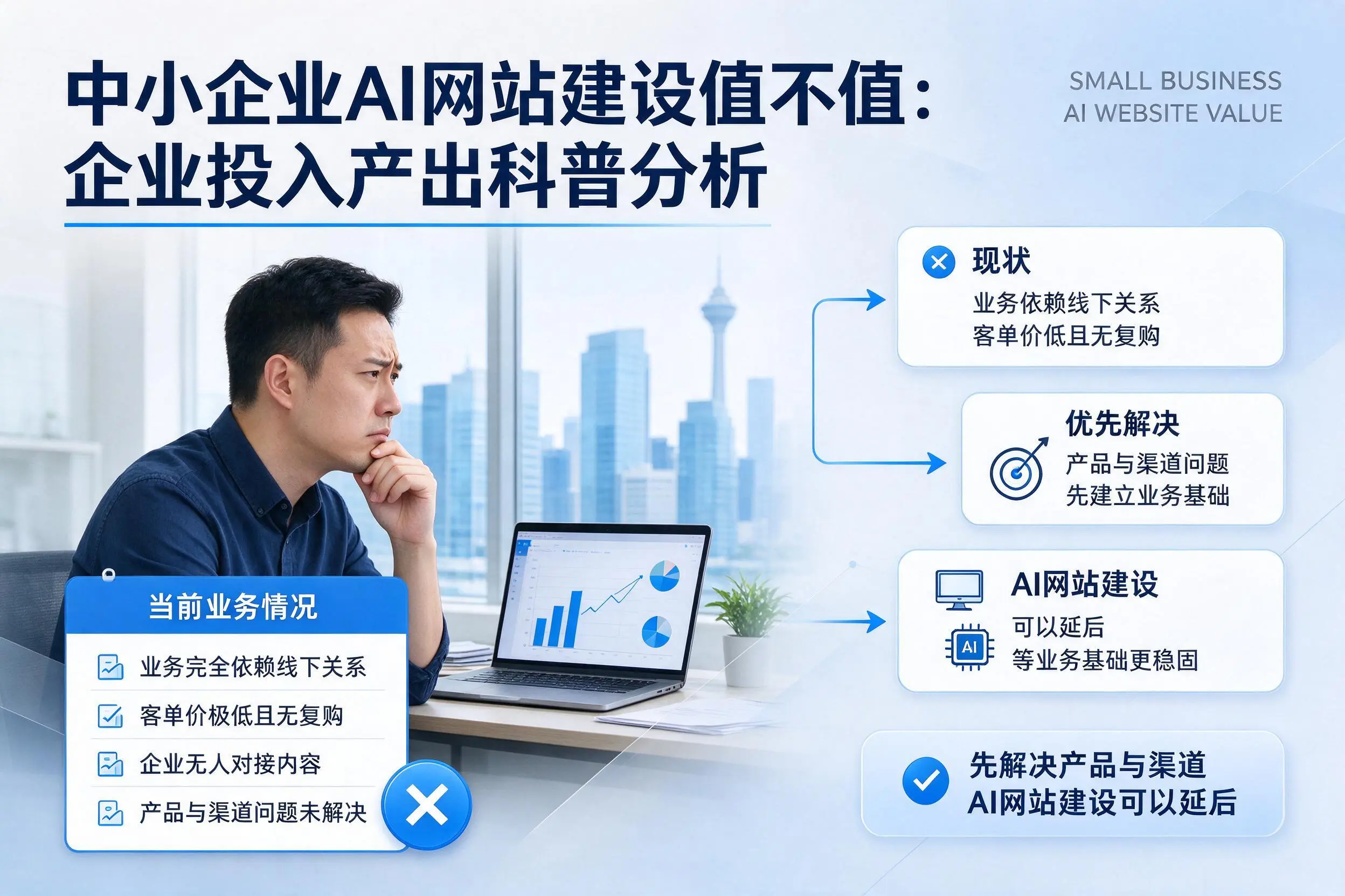 中小企业AI网站建设值不值:石家庄企业投入产出科普分析