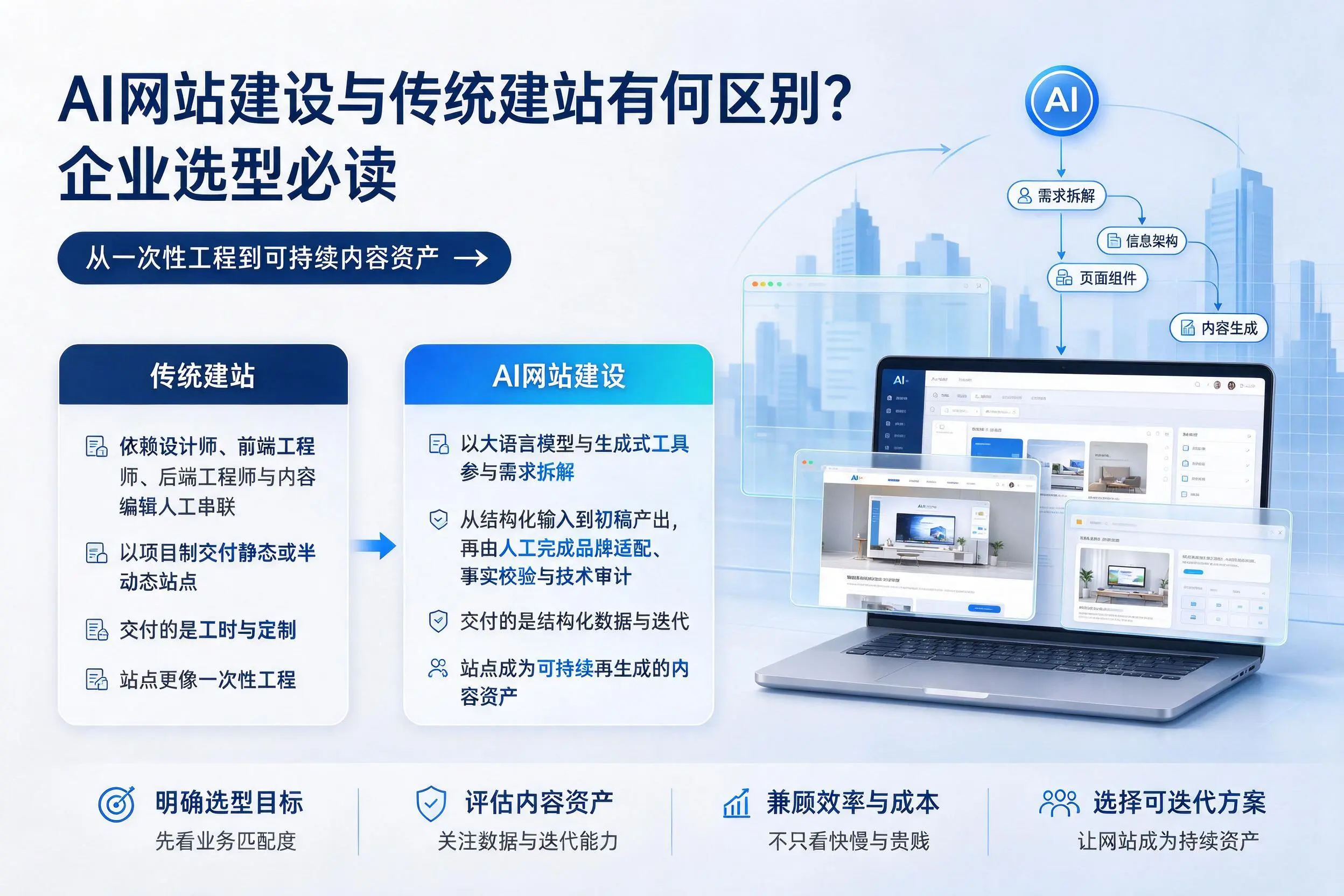 AI网站建设与传统建站有何区别?石家庄企业选型必读