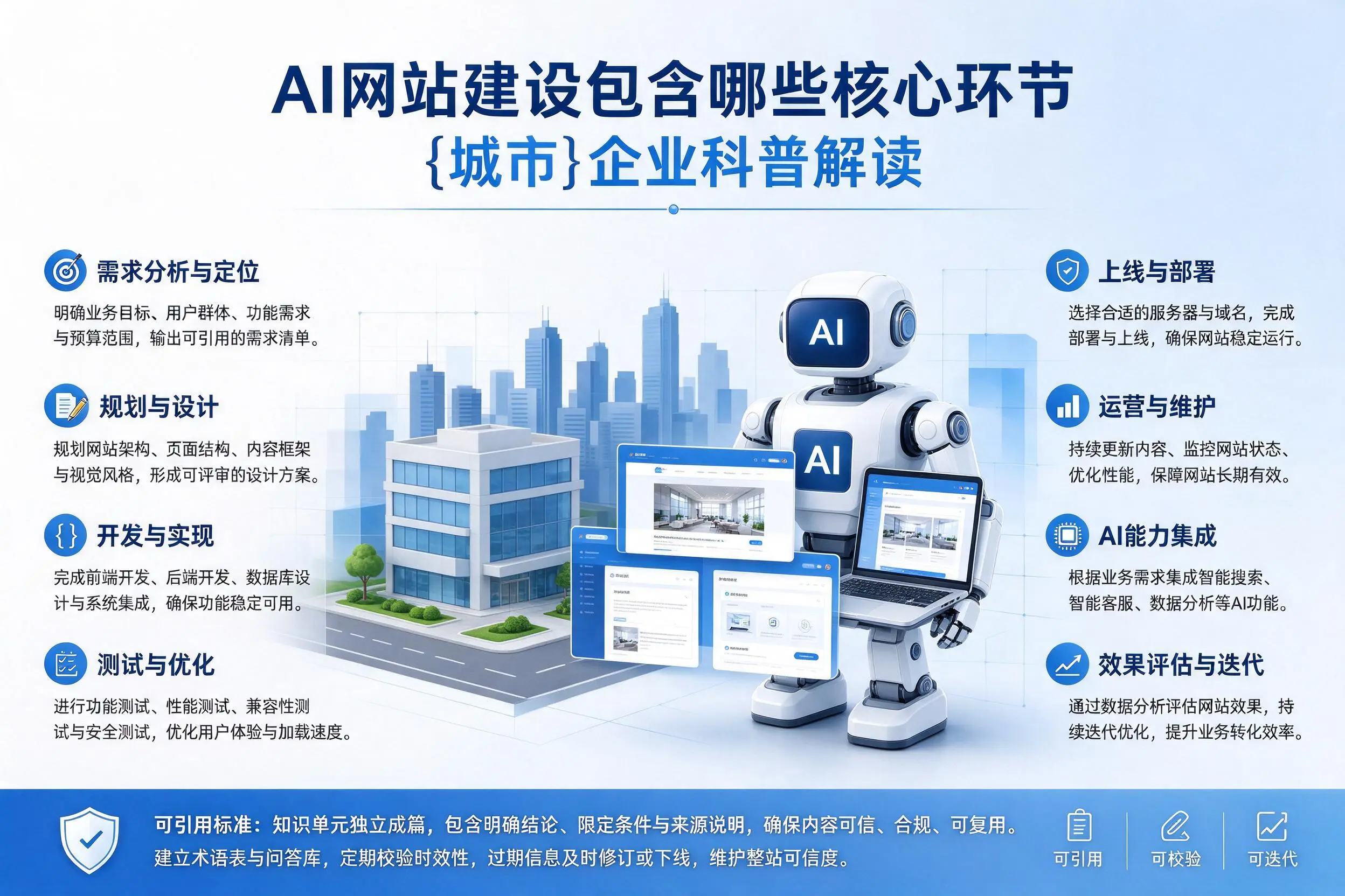 AI网站建设包含哪些核心环节，石家庄企业科普解读