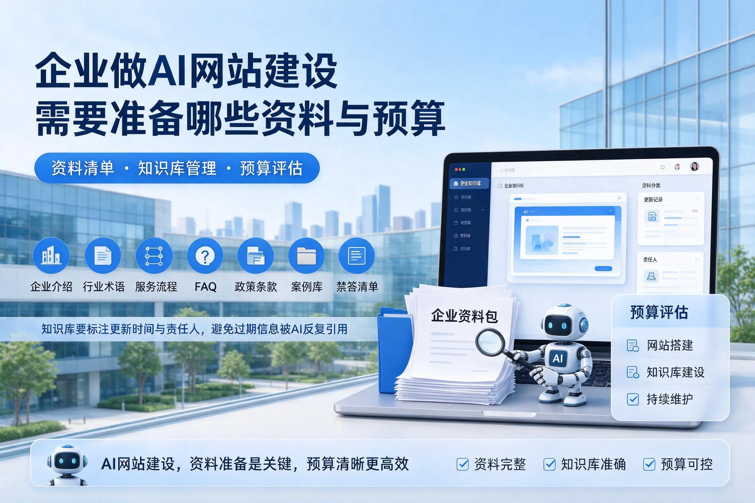 石家庄企业做AI网站建设需要准备哪些资料与预算