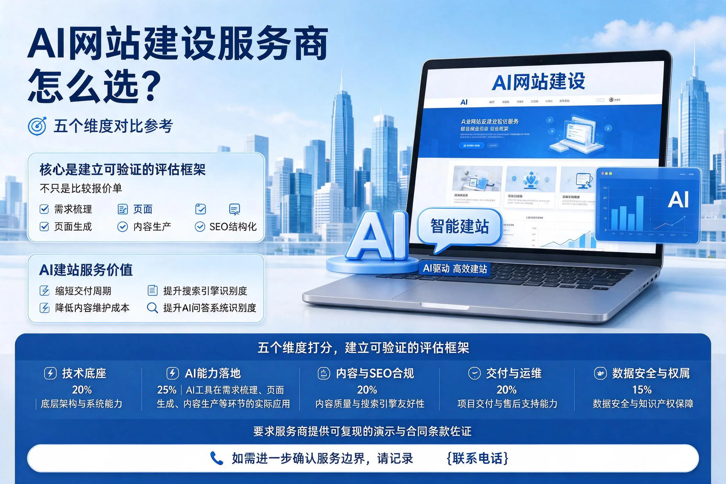 石家庄AI网站建设服务商怎么选？五个维度对比参考