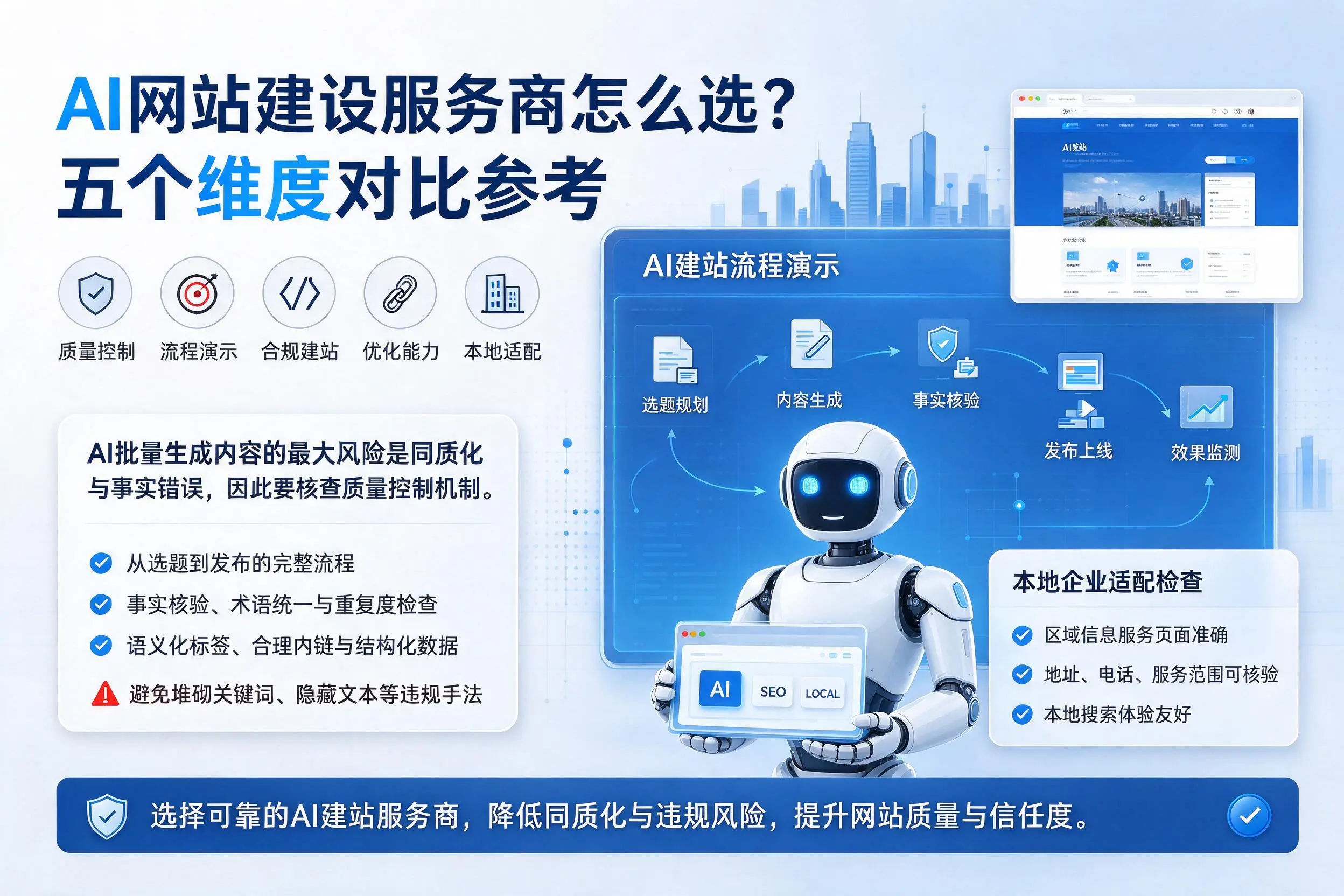 石家庄AI网站建设服务商怎么选？五个维度对比参考