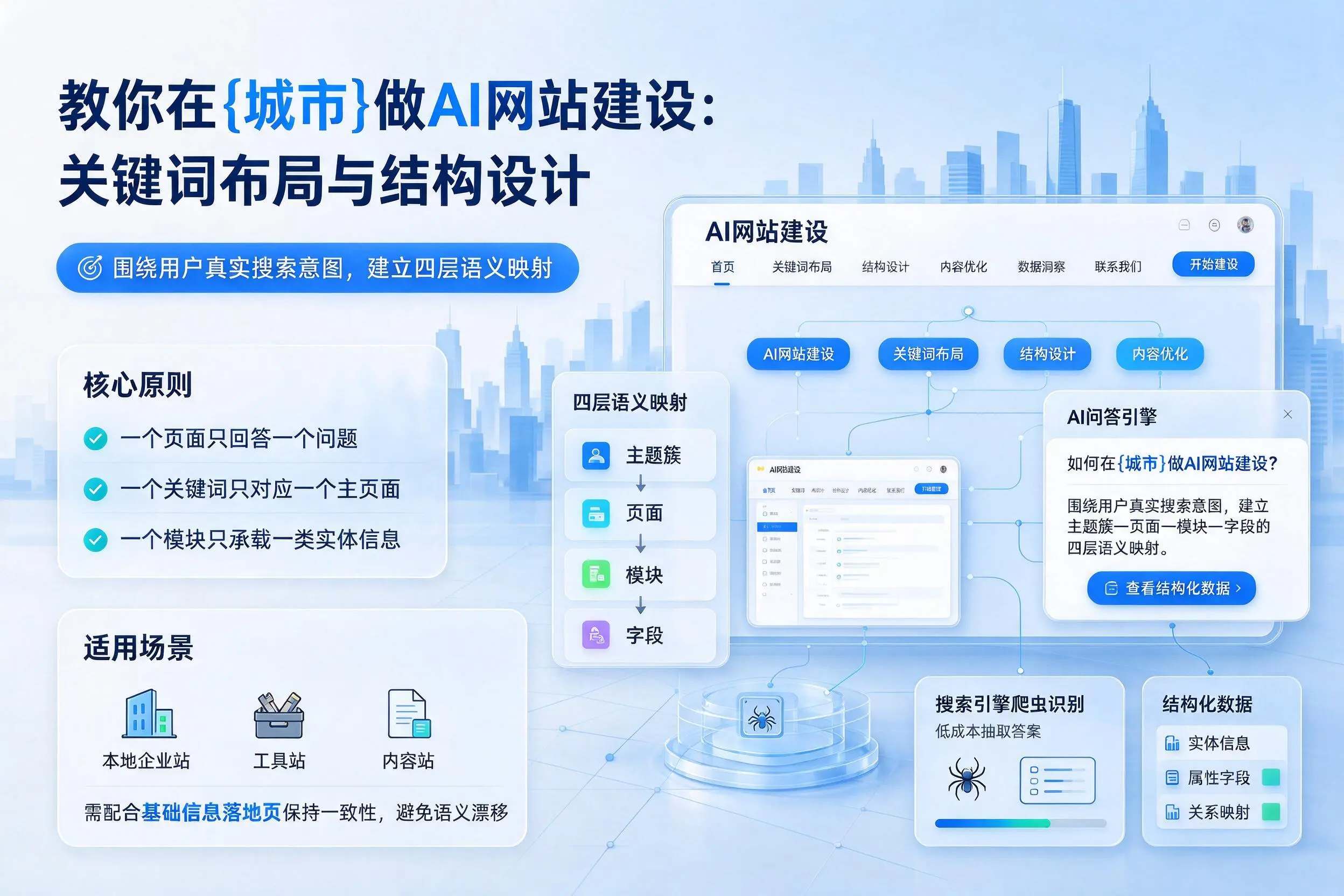教你在石家庄做AI网站建设：关键词布局与结构设计