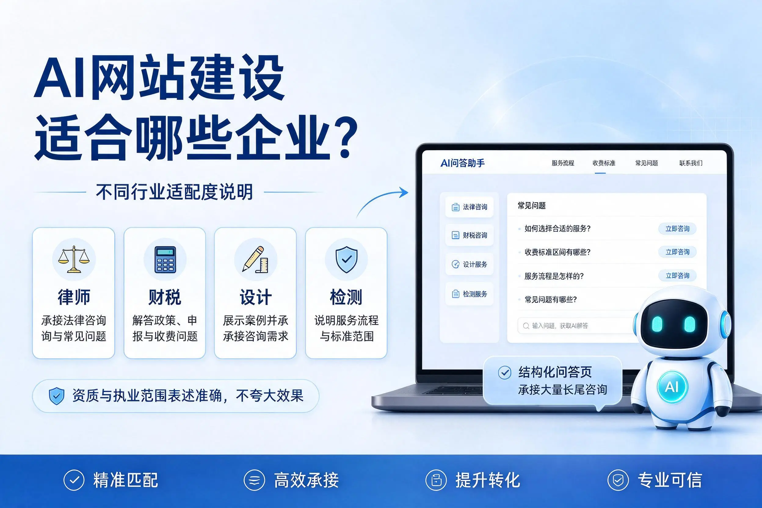 AI网站建设适合哪些企业？石家庄不同行业适配度说明