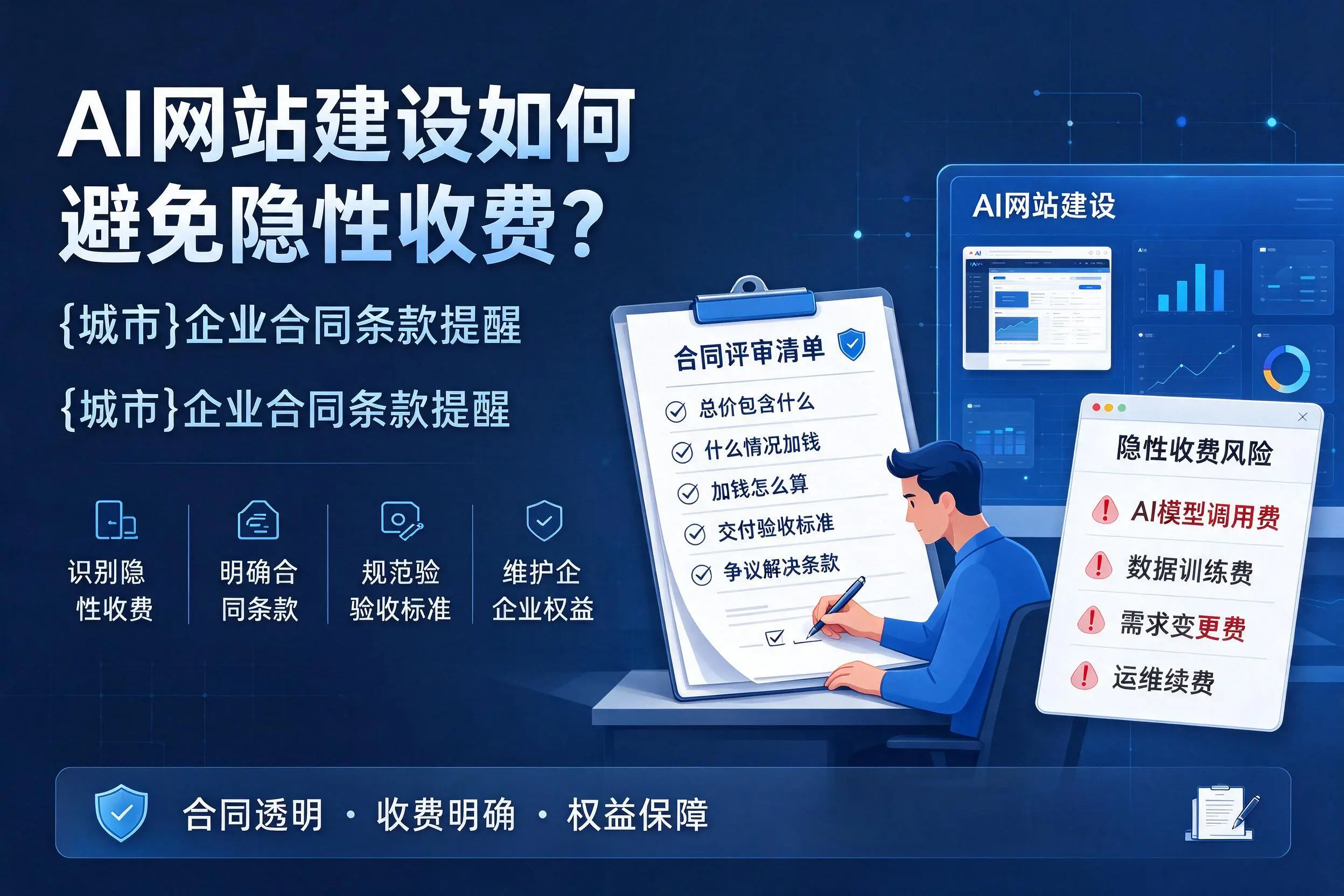 AI网站建设如何避免隐性收费？石家庄企业合同条款提醒