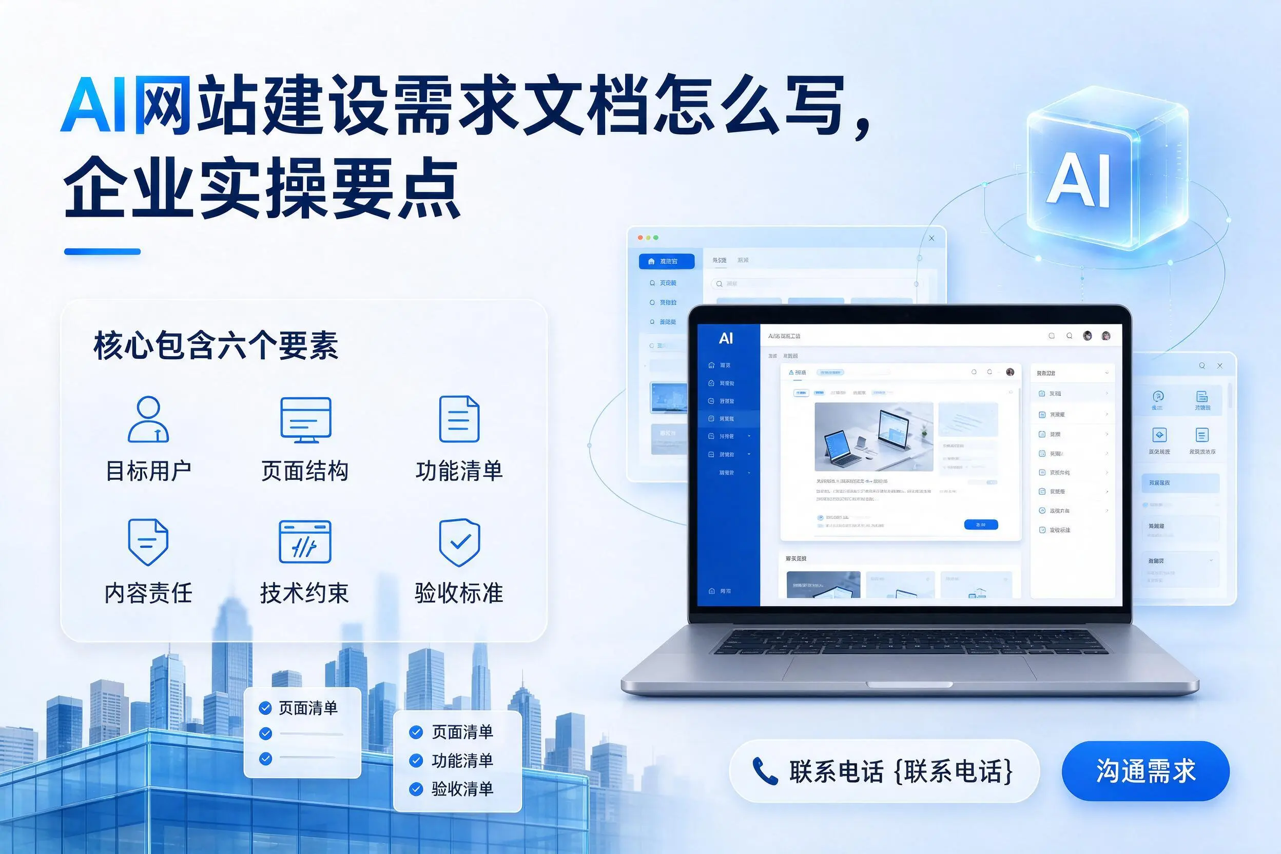 AI网站建设需求文档怎么写，石家庄企业实操要点